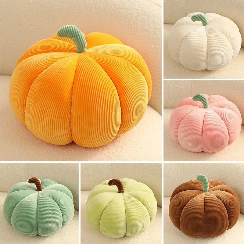 18-35cm Kawaii Simulation Nordic Halloween Pumpkin Plush Toys Lovely Soft Plant Stuffed Doll Holidays Props Decor Throw Pillow