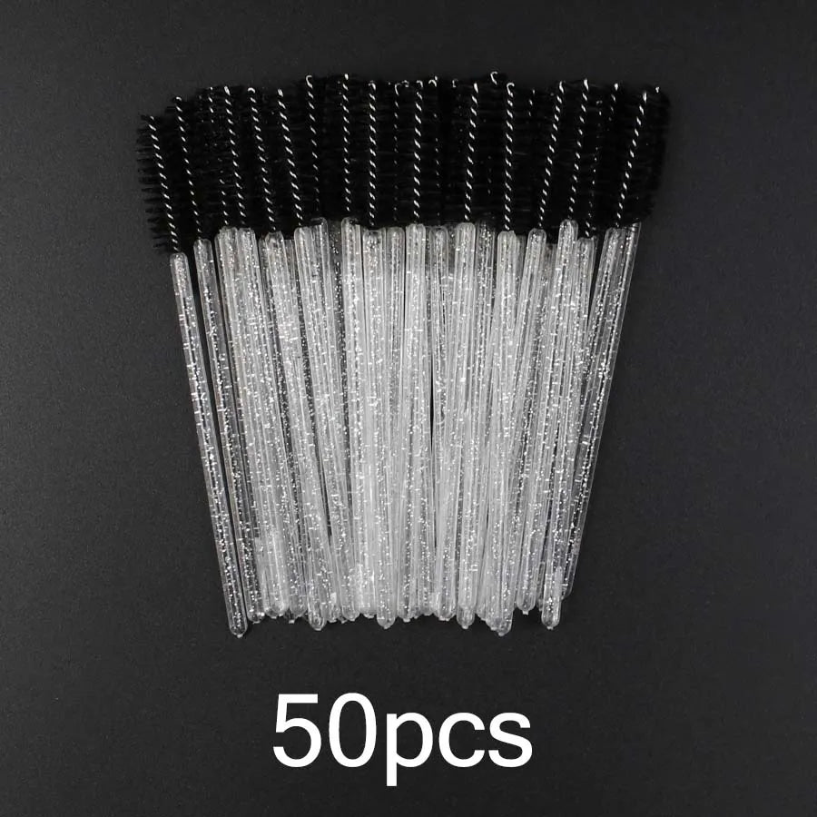 50pcs Disposable Eyebrow brush for Eyelash Extension Mascara Wand Applicator Spoolers Eye Lashes Cosmetic Brushes makeup tools