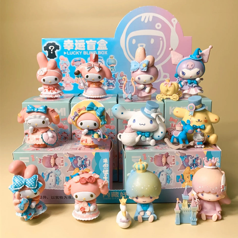 12pcs New Sanrio Blind Box Kawaii Kuromi Cinnamoroll My Melody Figures Dolls Blind Bag Toy for Fans Gift 12 Random Styles