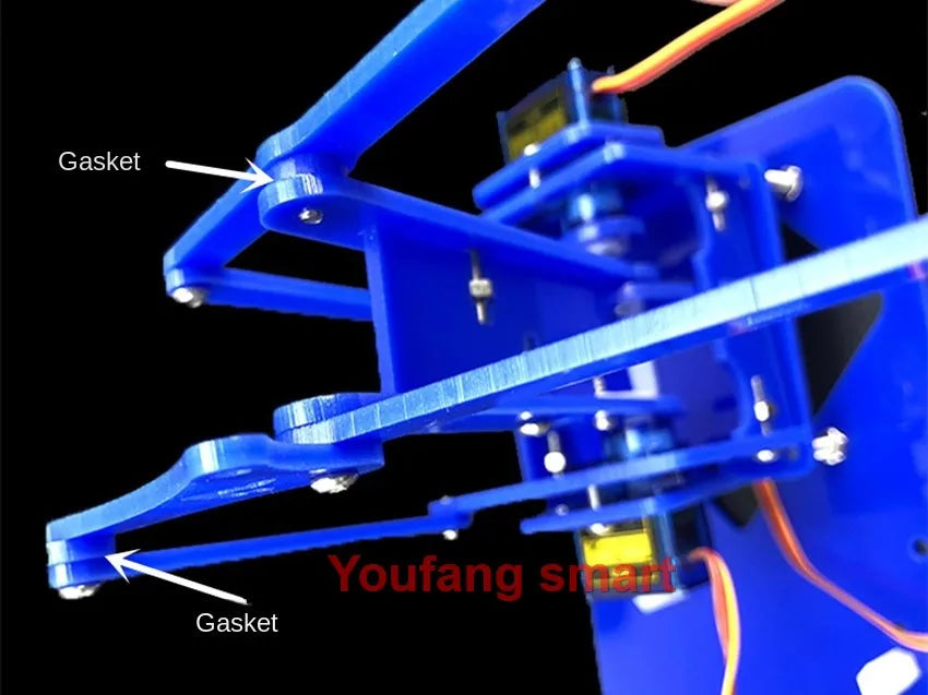 SG90 4 DOF Unassembly Acrylic Mechanical Arm Bracket Robotic Manipulator Claw For Arduino UNO Learning DIY Kit Programmable Toys