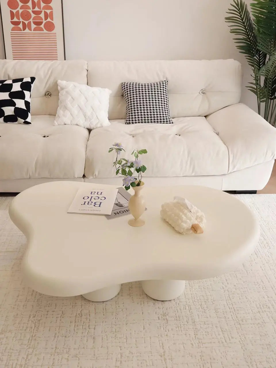 Clouds Tea Table House Lonely Wind Nordic Home Living Room Small Apartment Shaped Cream Simple Modern Tea Coffee Table Furniture