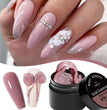 7ML Non Stick Hand Solid Extension Nail Gel Polish Pink Clear Nude Extension Gel Rhinestone Glue Gel For DIY Manicure Nail Art