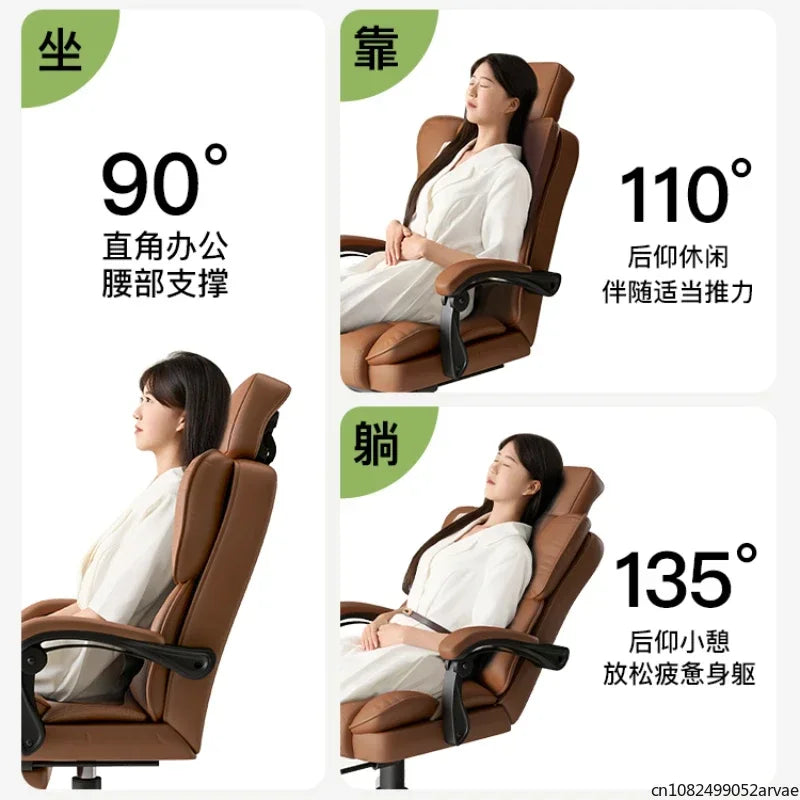 Comfortable Office Boss Chair, Reclining Gaming Computer Chair for Bedroom and Living Room, Study Sofa Chair, Home Furniture