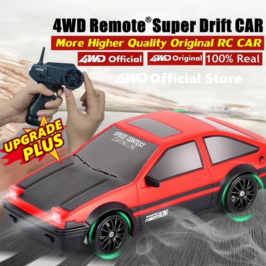 4WD RC Drift Car Remote Control GTRPRO AE86PRO Model 4x4 Racing RTR Radio Truck Vehicle Toy Gift for Boy Girl Children Kid Adult