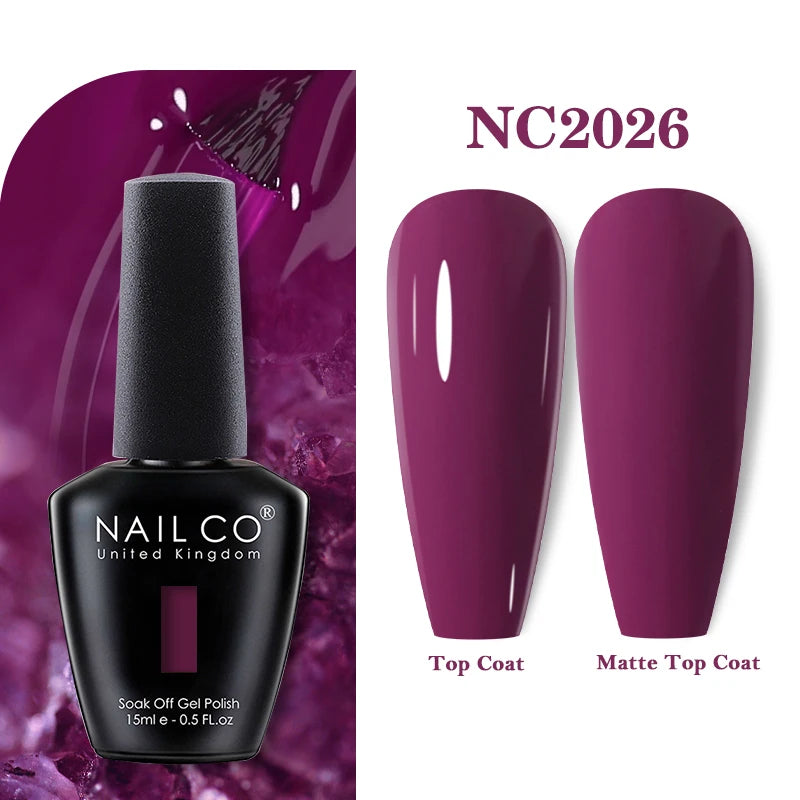 NAILCO 15ml Nail Gel Polish Vernis Semi Permanent UV Varnish Nails Art Manicure Design TOP BASE Hybrid Nail Supplies Nail Glue