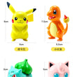 Pokemon Action Figures Anime Catoon PVC Model Toys Pikachu   Charmander Psyduck Bulbasaur Kawaii Collect Dolls Children Gifts