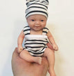 7" Boy Micro Preemie Full Body Silicone Smile Baby Doll "Noah" Lifelike Mini Reborn Doll Surprice Children Anti-Stress