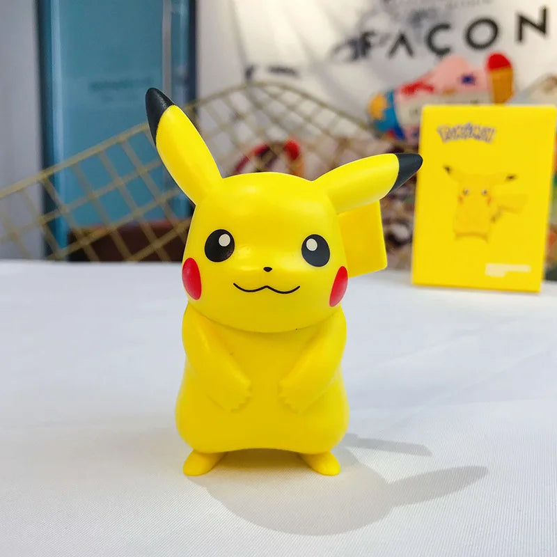 Pokemon Action Figures Anime Catoon PVC Model Toys Pikachu   Charmander Psyduck Bulbasaur Kawaii Collect Dolls Children Gifts