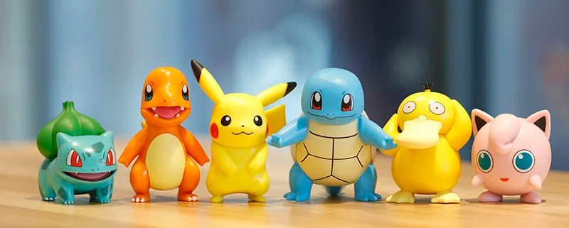 Pokemon Action Figures Anime Catoon PVC Model Toys Pikachu   Charmander Psyduck Bulbasaur Kawaii Collect Dolls Children Gifts