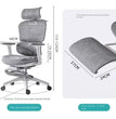 UVR Computer Chair Ergonomic Backrest Chair Home Study Chair Sedentary Comfortable Recliner with Footrest Mesh Office Chair