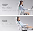 UVR Computer Chair Ergonomic Backrest Chair Home Study Chair Sedentary Comfortable Recliner with Footrest Mesh Office Chair